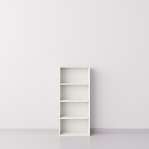 Стеллаж 1x4 прямоугольника, белый