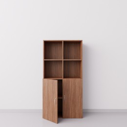 Шкаф 2x4 с дверцами, ДСП орех