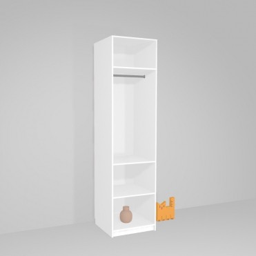 Высокий модуль с двумя полками и штангой для одежды